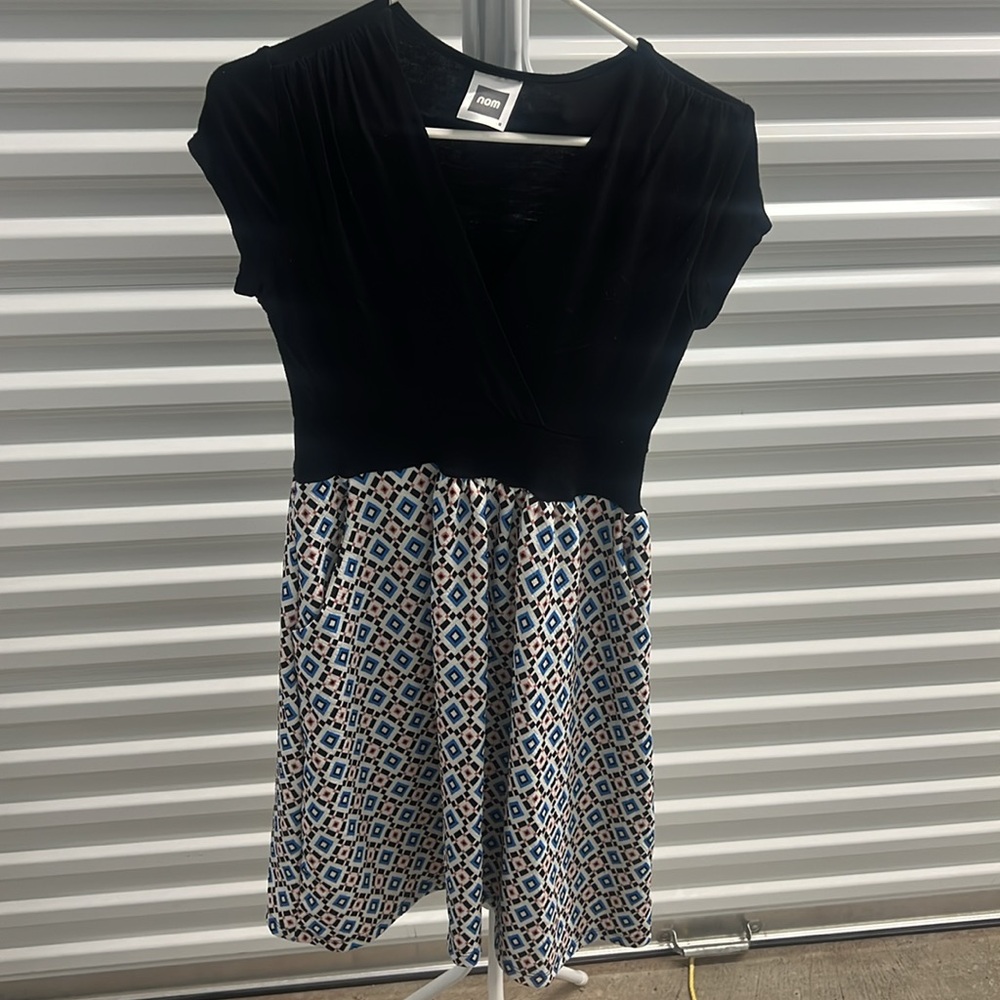 Black and Blue Patterned Dress